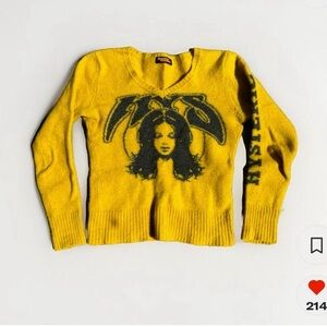 Hysteric Glamour Mustard Yellow Sweater